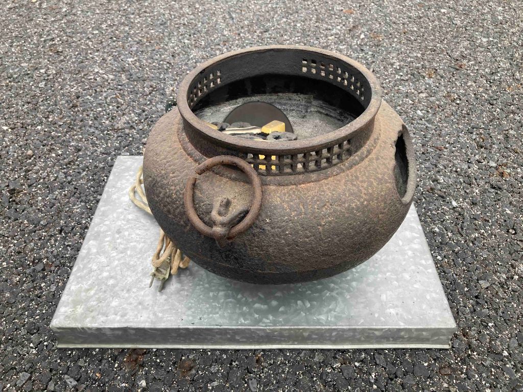 Traditional iron brazier